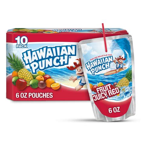 Hawaiian Punch Fruit Juicy Red 6 Fl Oz 10 Count