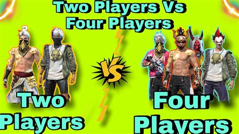 Two Players Vs Four Players Free Fire 2 Vs 4 Custom Movement Speed