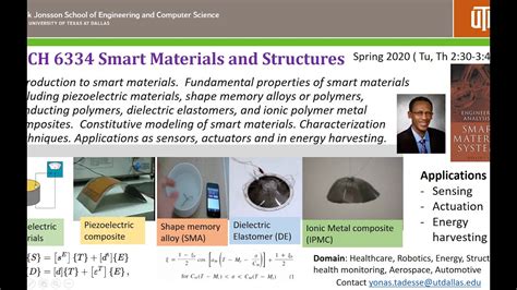 Smart Materials And Structures Course Youtube