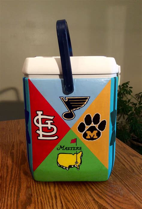 Painted Cooler For Mizzou Fraternity Formal Featuring Logos For St