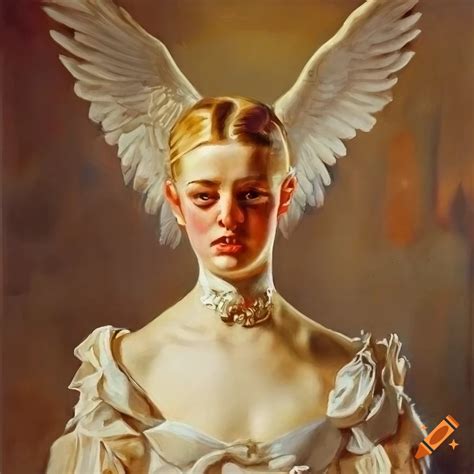 Blonde Angel Woman Artwork In J C Leyendecker Style On Craiyon