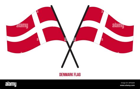 Denmark Flag Waving Vector Illustration On White Background Denmark