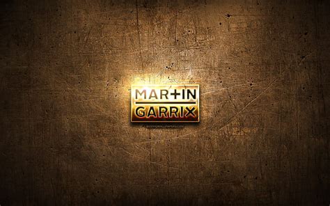 2K free download | Martin Garrix golden logo, music stars, brown metal ...