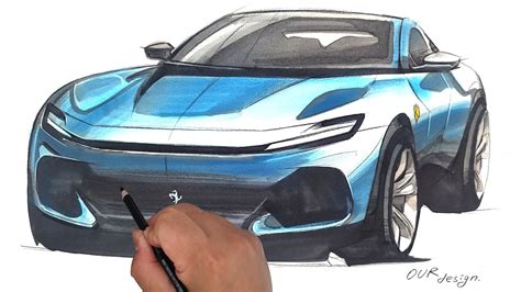 Ferrari Purosangue Sketch Youtube