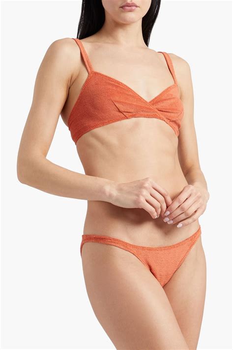 Lisa Marie Fernandez Cotton Blend Terry Bikini The Outnet