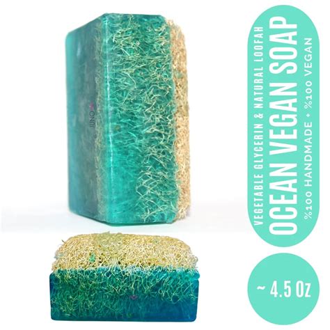 Ocean Vegan Natural Loofah Soap With Vegetable Glycerin 100 Handmade