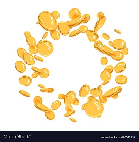 Gold Coins Explosion Coins Pattern Royalty Free Vector Image