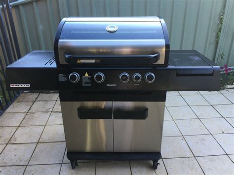 Matador Conquest 4 Four Burner Bbq With Cabinet And Side Burner Ebay