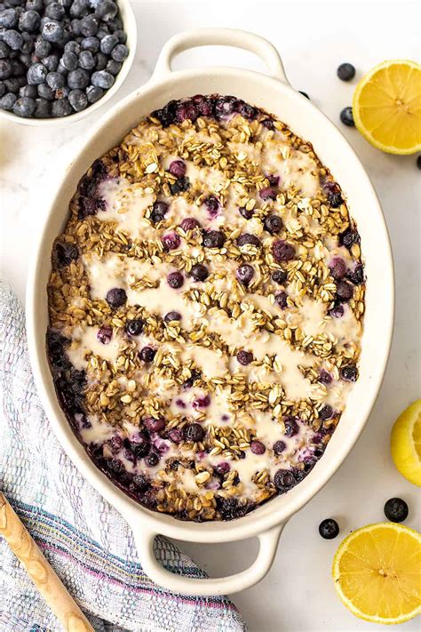 Lemon Blueberry Baked Oatmeal Bites Of Wellness