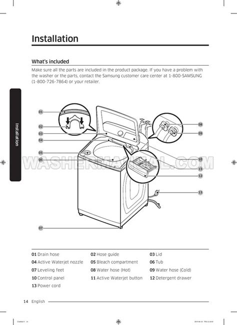 Samsung Washer User Manual Wa50r5400a