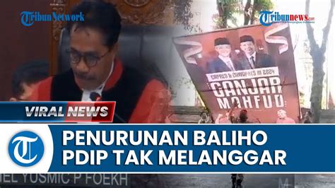 Aksi Penurunan Baliho Dan Bendera Pdip Saat Jokowi Ke Bali Tak Dianggap