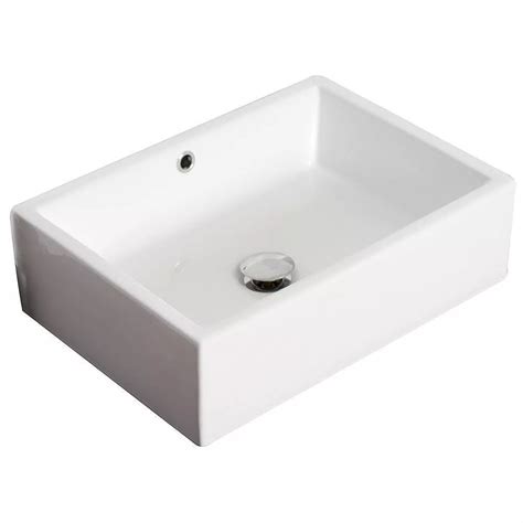 American Imaginations 20 Inch W X 14 Inch D Rectangular Vessel Sink In