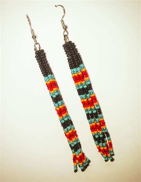 Colorful Bead Dangle Earrings - Etsy