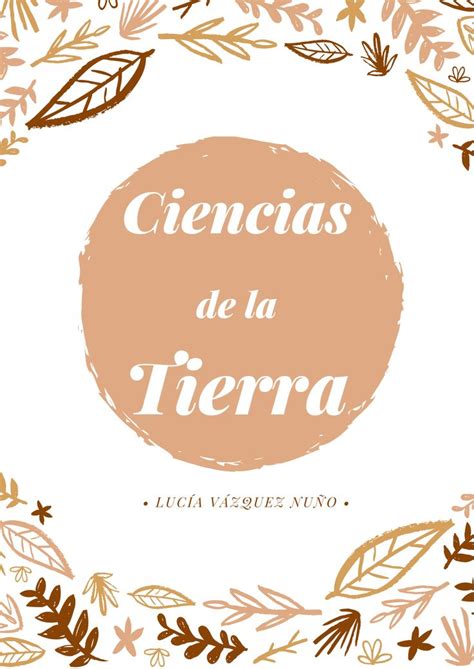 Portada De Ciencias De La Tierra Imprimible Ciencias De La Tierra