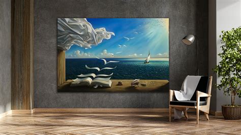 Book To Birds Canvas Wall Art Salvador Dali Canvas Wall Etsy