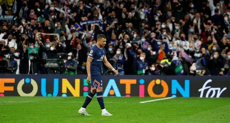 Real Madrid Vs Psg Kylian Mbappé Y Su Rostro Tras La Derrota En El Estadio Santiago Bernabéu