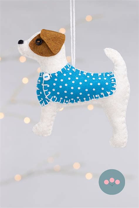 Jack Russell Terrier Felt Ornament Felt Dog Ornament Felt Ornaments