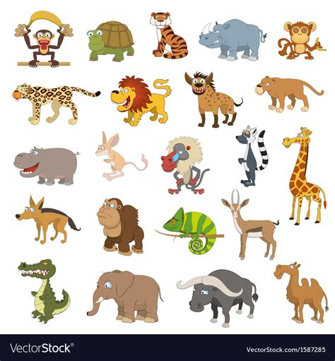 Africa animals set Royalty Free Vector Image - VectorStock