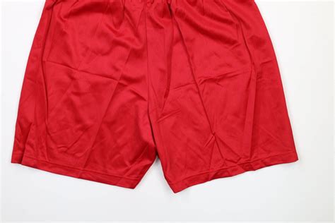 Adidas Nos Vintage 90s Adidas Above Knee Mesh Shorts Red Usa Nylon