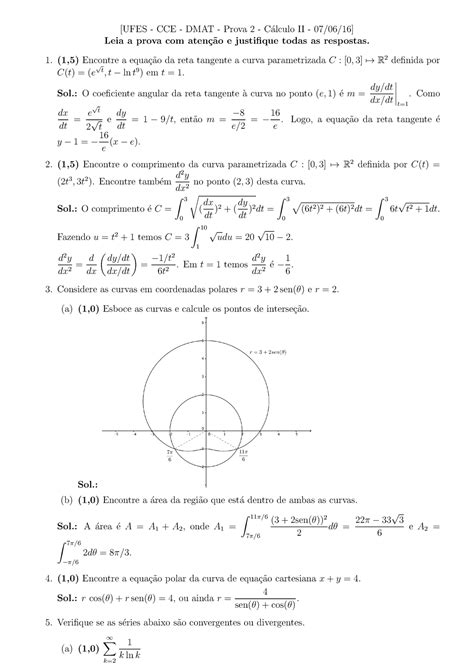 Prova 2016 questões e respostas UFES CCE DMAT Prova 2 C