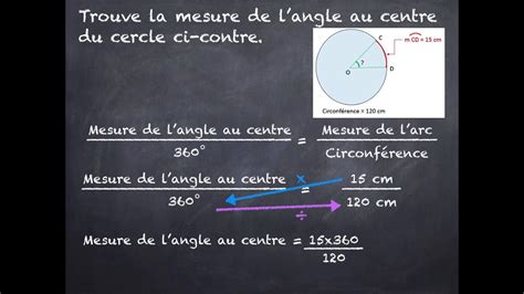 L Angle Au Centre Et L Arc Du Cercle Youtube