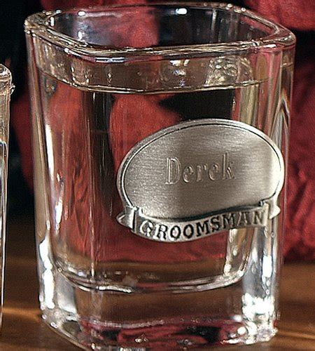 Personalized Pewter Plate Shot Glass