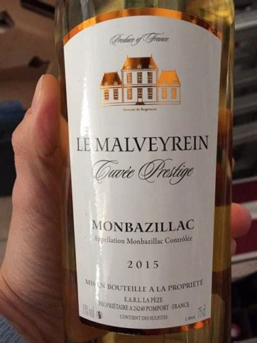 Chateau Le Malveyrein Cuv E Prestige Monbazillac Vivino Us