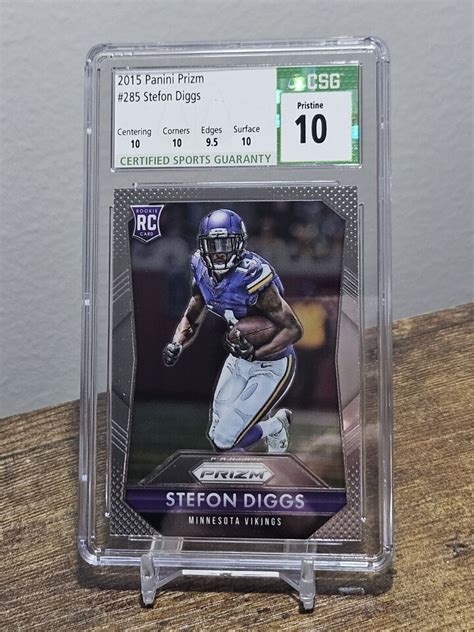 2015 STEFON DIGGS PRIZM ROOKIE RC CSG 10 Pristine TEXANS VIKINGS