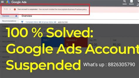 How To Unsuspended Google Adwords Suspended Account Unacceptable