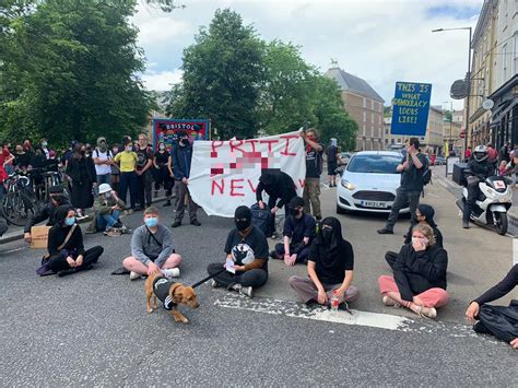 Kill The Bill Protesters Block M32 And City Centre Roads In Pictures