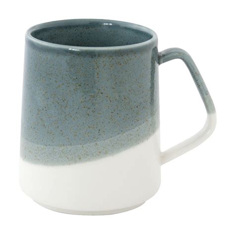 DOUBLE Mug En Porcelaine Easylife Bleu Vert Et Blanc 38 Cl La