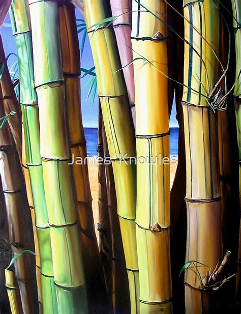 ""Bamboozled" - oil painting of bamboo" by James Knowles | Redbubble