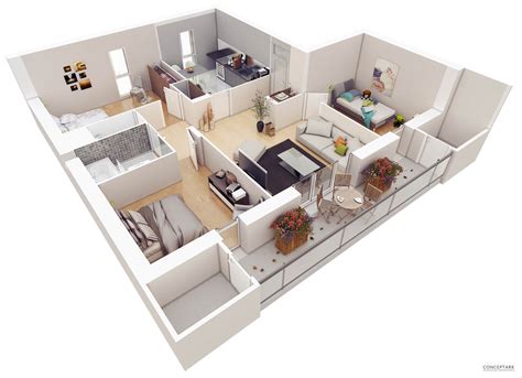 20 Stylish Modern Home 3D Floor Plans - Decor Units