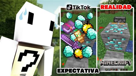 Desmentí 20 Tiktoks VIRALES de MINECRAFT en 1 HORA YouTube