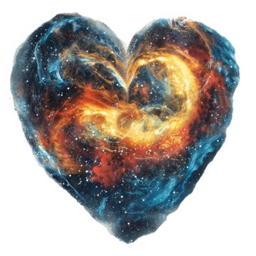 Heart Shaped Galaxy In Space, Heart Shaped Galaxy, Colorful Stars ...