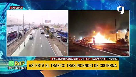 Ves Así Está El Trafico Tras Incendio De Camión Cisterna En La