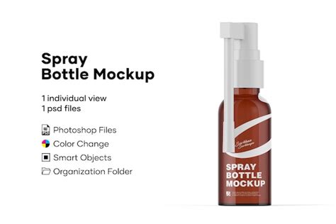 Premium Psd Spray Bottle Mockup