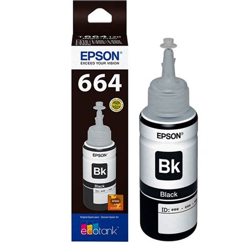 Botella de Tinta Epson 664 T664120 Negro Original para 4 000 páginas