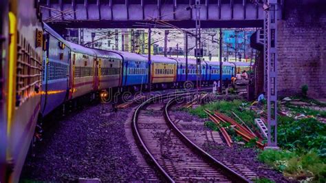 Beautiful Indian Railways Editorial Stock Photo Image Of Clouds