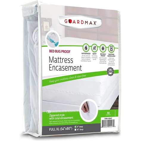 Guardmax Bed Bug Mattress Protector Cover Zippered Waterproof Encasement Full Xl