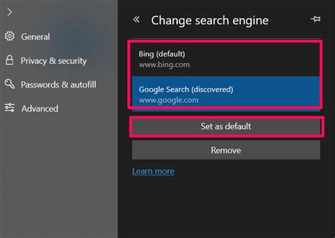 C Mo Cambiar El Motor De B Squeda Predeterminado En Microsoft Edge