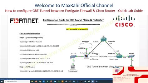 How To Configure GRE Tunnel Between Fortigate Firewall Cisco Router