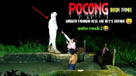 Prank POCONG Bikin Panik Suka Gangguin Pasangan Bocil Lagi Belajar