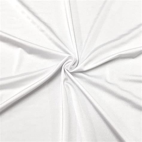 White Shiny Milliskin Nylon Spandex Fabric Way Stretch Etsy