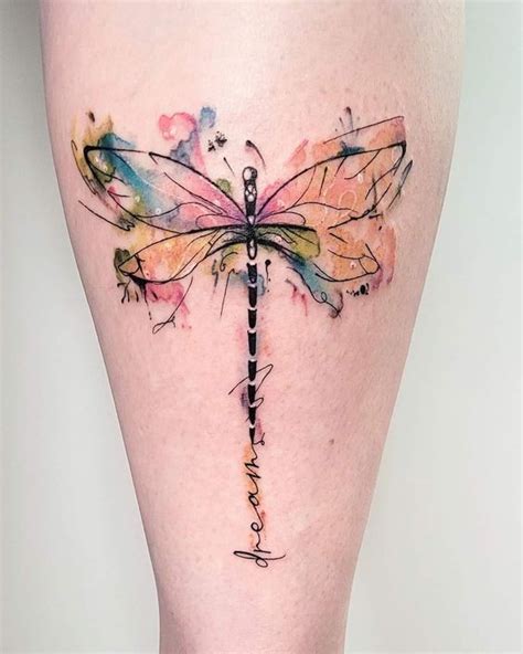 Watercolor dragonfly tattoo. - MELTBLOGS