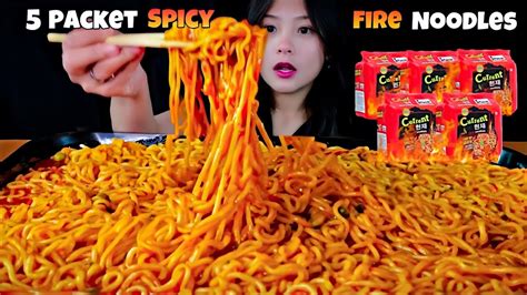 EATING 5 PACKET CURRENT NOODLES CHALLENGE I CRIED MUKBANG BIG