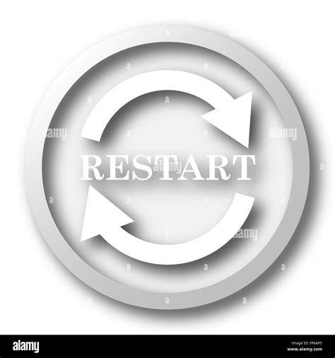 Restart Icon Internet Button On White Background Stock Photo Alamy