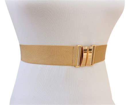 Gold Bridal Elastic Waist Belt With Gold Clasp Etsy