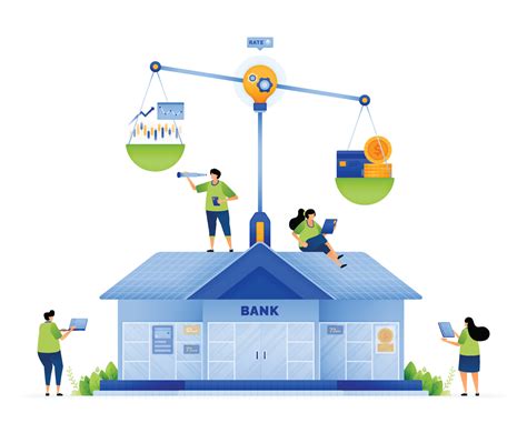 Vector Illustration Of Financial Balance Intersection Of Loans And