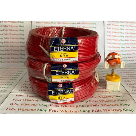 Jual Kabel Listrik Eterna Nya X Mm Meter Merah Shopee Indonesia